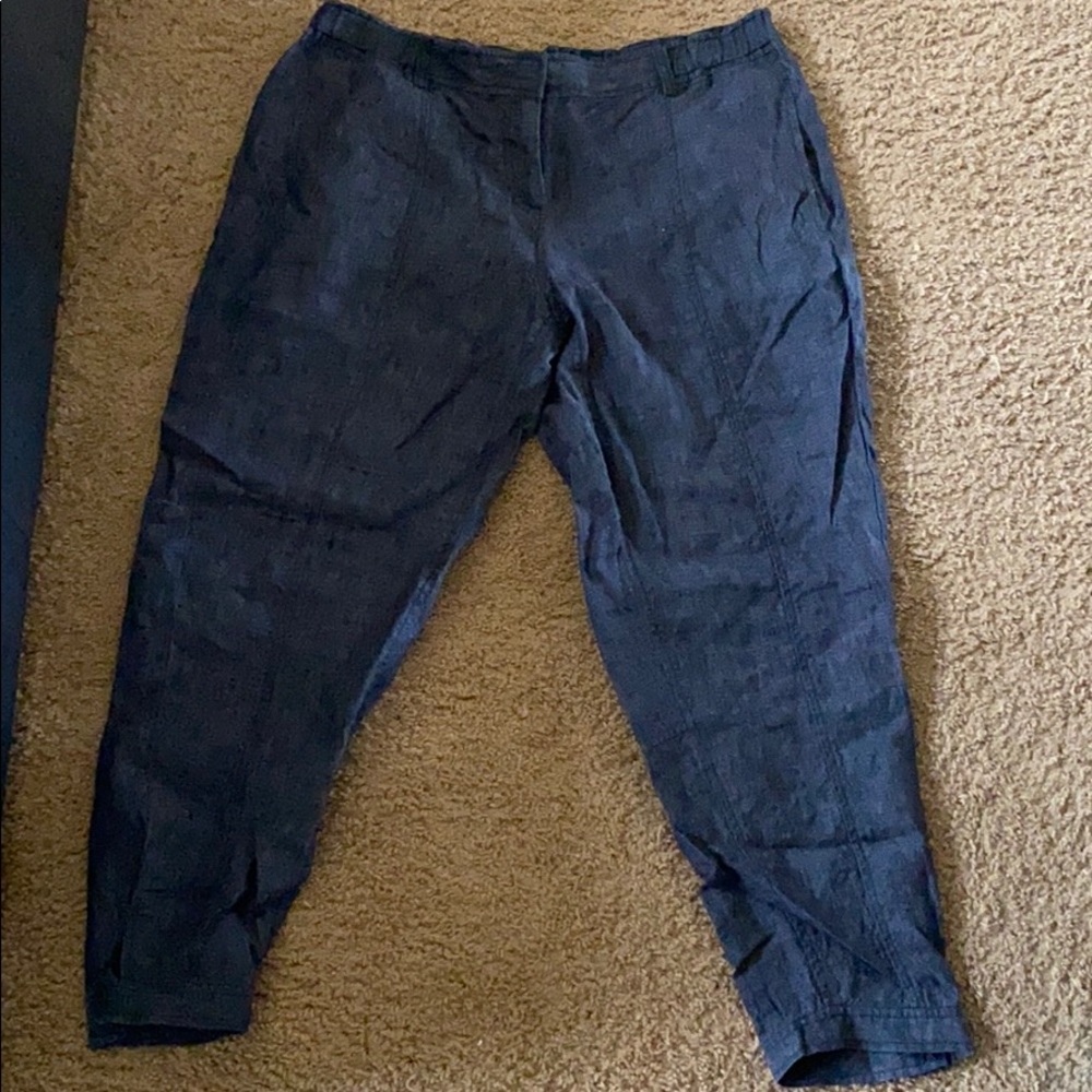 Eileen Fisher Chambray Linen Pants